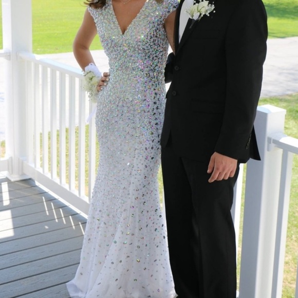 white rhinestone dress - Picture 1 of 8